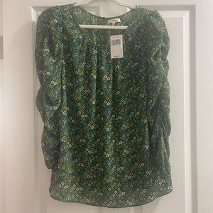 Max Studio green, long sleeve, blouse, size L, NWT